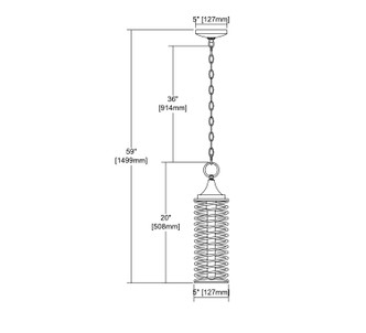 Spring One Light Mini Pendant (65231/1-LA)