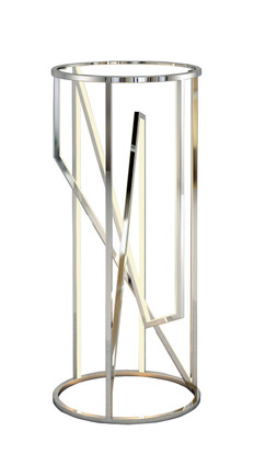 ET2 - E71007-PC - LED Accent Table - Trapezoid - Polished Chrome