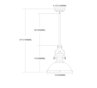 Chadwick One Light Pendant in Satin Nickel (45-66525-1)