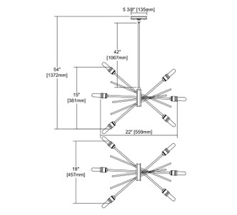 Xenia Six Light Chandelier (66974/6)