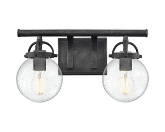 Innovations - 416-2W-WZ-G204-6 - Two Light Bath Vanity - Downtown Urban - Weathered Zinc