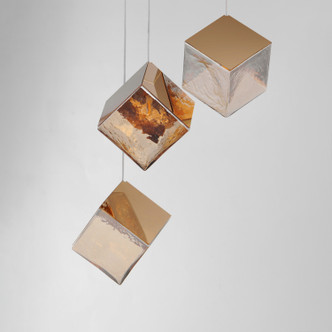 Ice Cube LED Pendant in French Gold (86-E24683-26FG) Ice Cube LED Pendant in French Gold (86-E24683-26FG)