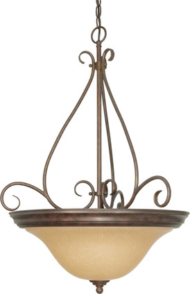 Nuvo Lighting - 60-1028 - Three Light Pendant - Castillo - Sonoma Bronze / Champagne