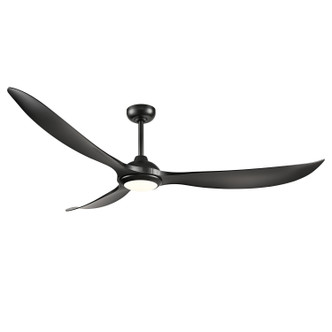 Millennium - 1087WLED-MBK-MBK - 72 Ceiling Fan - Wynleaf - Matte Black