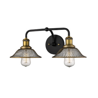 Millennium - 1642-MB/HBZ - Two Light Vanity - Matte Black/Heirloom Bronze