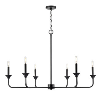 Millennium - 97426-MB - Six Light Chandelier - Herring - Matte Black