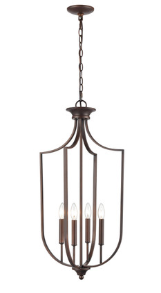 Millennium - 9837-RBZ - Four Light Pendant - Rubbed Bronze
