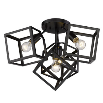 Cassio Four Light Semi-Flush Mount (2086-4SF BLK)
