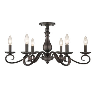 Larrick Six Light Semi-Flush Mount (3712-6SF RBZ) Larrick Six Light Semi-Flush Mount (3712-6SF RBZ)