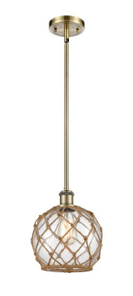 manufacturer_finish:Antique Brass|manufacturer_glass:Clear Farmhouse Glass with Brown Rope|light_output:220.00lm|color_temperature:2200K|cri:99