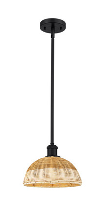 Innovations - 516-1S-BK-NBD2-9-NAT - One Light Mini Pendant - Ballston - Matte Black