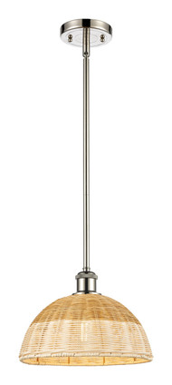 Innovations - 516-1S-SN-NBD2-12-NAT - One Light Mini Pendant - Ballston - Brushed Satin Nickel