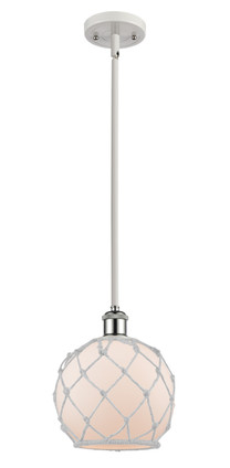 Innovations - 516-1S-WPC-G121-8RW - One Light Mini Pendant - Ballston - White Polished Chrome