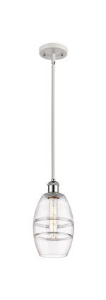Innovations - 516-1S-WPC-G557-6CL - One Light Mini Pendant - Ballston - White Polished Chrome