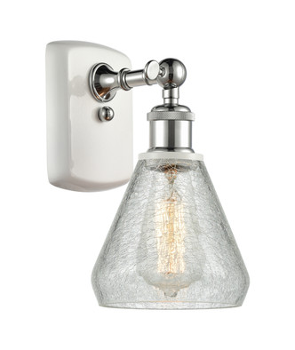 Innovations - 516-1W-WPC-G275 - One Light Wall Sconce - Ballston - White Polished Chrome