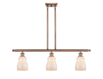 Innovations - 516-3I-AC-G391 - Three Light Island Pendant - Ballston - Antique Copper