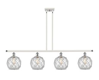 Innovations - 516-4I-WPC-G122-8RW - Four Light Island Pendant - Ballston - White Polished Chrome