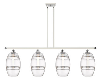 Innovations - 516-4I-WPC-G557-8CL - Four Light Island Pendant - Ballston - White Polished Chrome