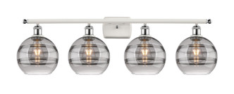 Innovations - 516-4W-WPC-G556-8SM - Four Light Bath Vanity - Ballston - White Polished Chrome