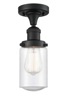 Innovations - 517-1CH-BK-G314 - One Light Semi-Flush Mount - Franklin Restoration - Matte Black