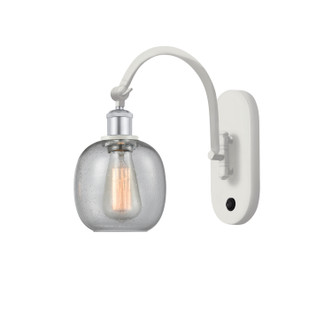 Innovations - 518-1W-WPC-G104 - One Light Wall Sconce - Ballston - White Polished Chrome