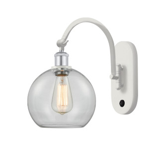 Innovations - 518-1W-WPC-G122-8 - One Light Wall Sconce - Ballston - White Polished Chrome