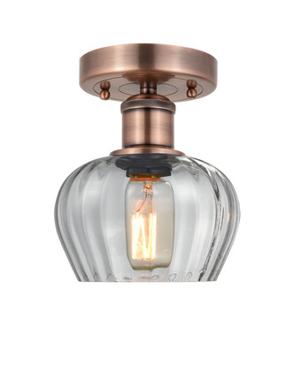 Innovations - 616-1F-AC-G92 - One Light Semi-Flush Mount - Edison - Antique Copper