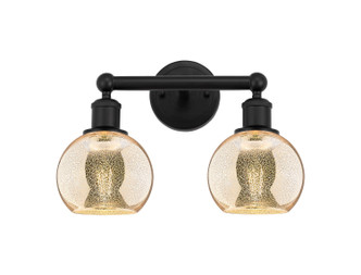 Innovations - 616-2W-BK-G128-6 - Two Light Bath Vanity - Edison - Matte Black