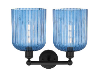 Edison Two Light Bath Vanity (616-2W-BK-G559-8BL)