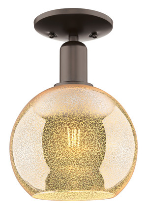 Innovations - 716-1C-OB-G128-8 - One Light Semi-Flush Mount - Arcadia - Oil Rubbed Bronze
