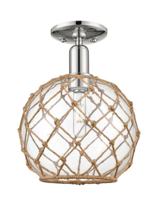Innovations - 716-1C-PN-G122-10RB - One Light Semi-Flush Mount - Arcadia - Polished Nickel