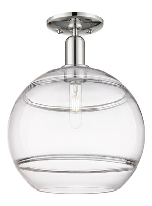 Innovations - 716-1C-PN-G556-12CL - One Light Semi-Flush Mount - Arcadia - Polished Nickel