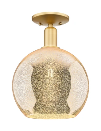 Innovations - 716-1C-SG-G128-10 - One Light Semi-Flush Mount - Arcadia - Satin Gold