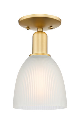 Innovations - 716-1C-SG-G381 - One Light Semi-Flush Mount - Arcadia - Satin Gold
