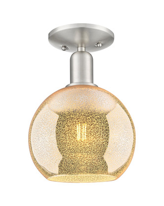Innovations - 716-1C-SN-G128-8 - One Light Semi-Flush Mount - Arcadia - Brushed Satin Nickel
