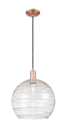 Innovations - 716-1P-AC-G1213-14CL - One Light Mini Pendant - Arcadia - Antique Copper
