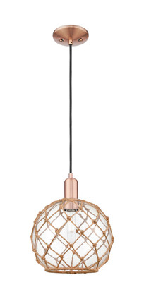 Innovations - 716-1P-AC-G122-10RB - One Light Mini Pendant - Arcadia - Antique Copper
