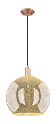 Innovations - 716-1P-AC-G128-14 - One Light Mini Pendant - Arcadia - Antique Copper