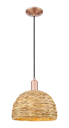 Innovations - 716-1P-AC-RBD-12-NAT - One Light Mini Pendant - Arcadia - Antique Copper