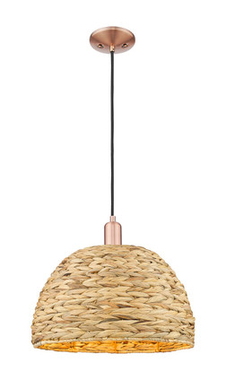 Innovations - 716-1P-AC-RBD-16-NAT - One Light Mini Pendant - Arcadia - Antique Copper