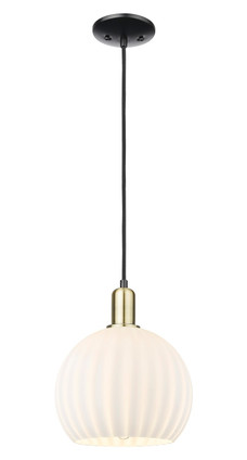 Innovations - 716-1P-BAB-G1217-10WV - One Light Mini Pendant - Arcadia - Black Antique Brass