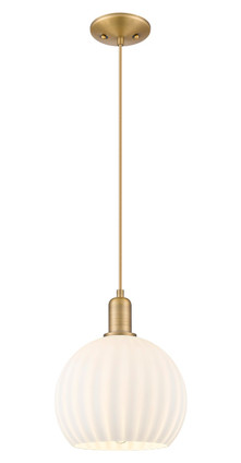 Innovations - 716-1P-BB-G1217-10WV - One Light Mini Pendant - Arcadia - Brushed Brass