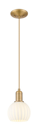 Innovations - 716-1P-BB-G1217-6WV - One Light Mini Pendant - Arcadia - Brushed Brass