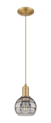 Innovations - 716-1P-BB-G556-6SM - One Light Mini Pendant - Arcadia - Brushed Brass
