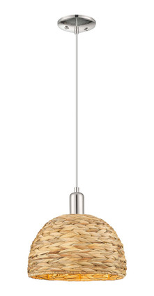 Innovations - 716-1P-PN-RBD-12-NAT - One Light Mini Pendant - Arcadia - Polished Nickel