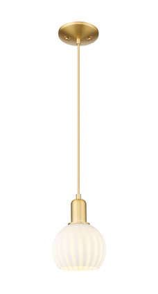 Innovations - 716-1P-SG-G1217-6WV - One Light Mini Pendant - Arcadia - Satin Gold