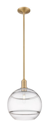 Innovations - 716-1S-BB-G556-12CL - One Light Mini Pendant - Arcadia - Brushed Brass