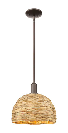 Innovations - 716-1S-OB-RBD-12-NAT - One Light Mini Pendant - Arcadia - Oil Rubbed Bronze