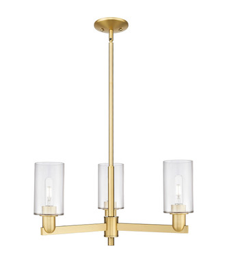 Innovations - 716-3CR-SG-G802 - Three Light Pendant - Arcadia - Satin Gold