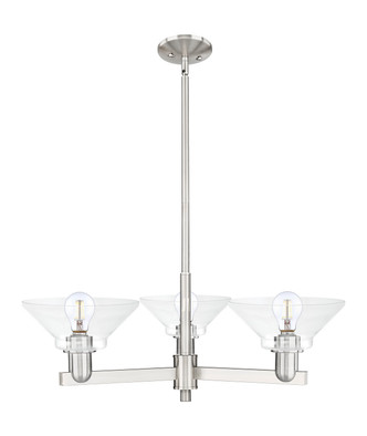 Innovations - 716-3CR-SN-G132 - Three Light Pendant - Arcadia - Satin Nickel